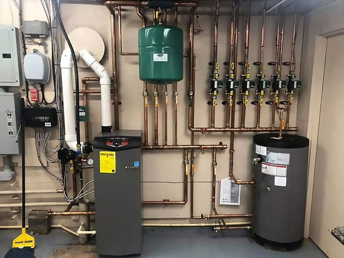 Water heater plumbing installation